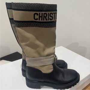 Dior Black and Tan Ankle Boots